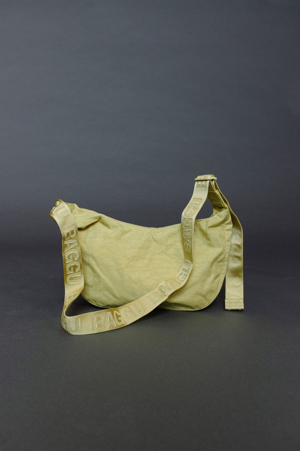 Baggu Medium Nylon Crescent Bag in Butter