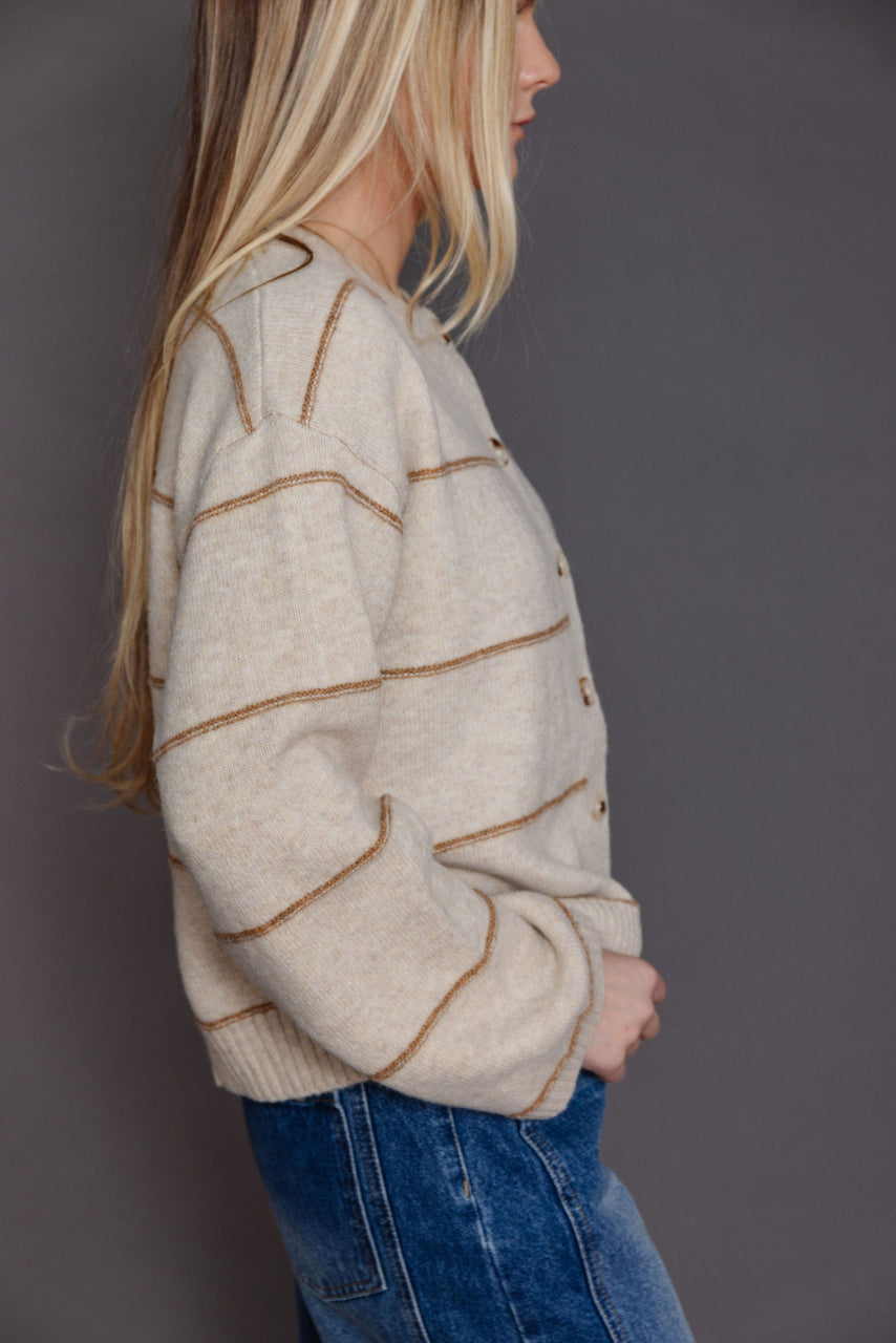 Milly Cardigan in Taupe