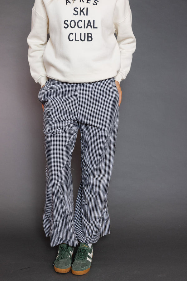 Rubie Gingham Pant in Black/White