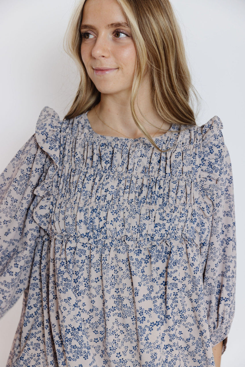 Anise Blouse in Almond Floral