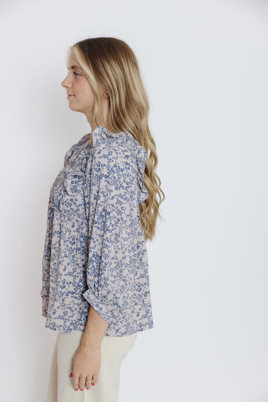 Anise Blouse in Almond Floral