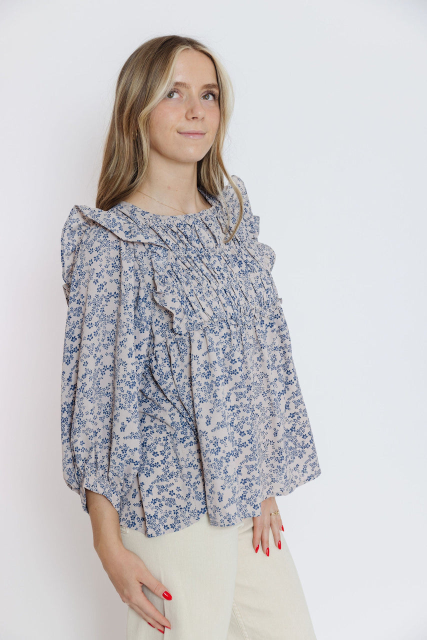 Anise Blouse in Almond Floral