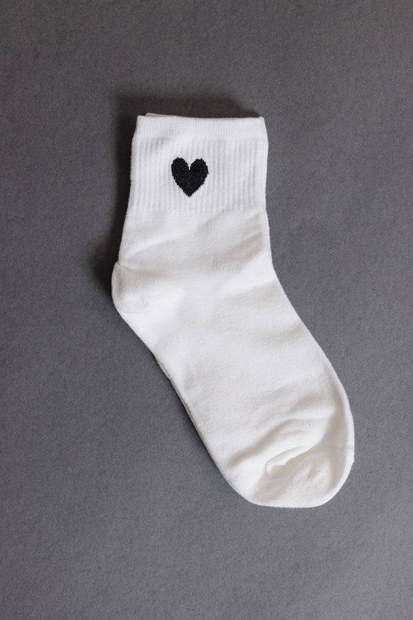 White Socks with Black Heart