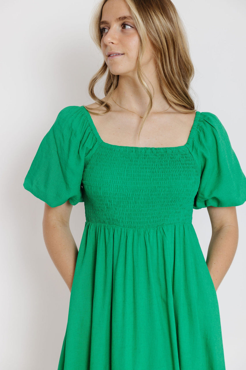 Eden Dress in Kelly Green