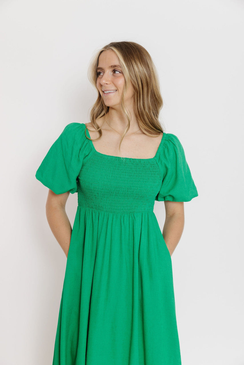 Eden Dress in Kelly Green