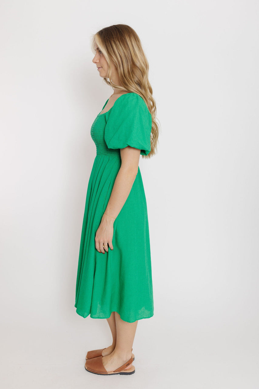 Eden Dress in Kelly Green