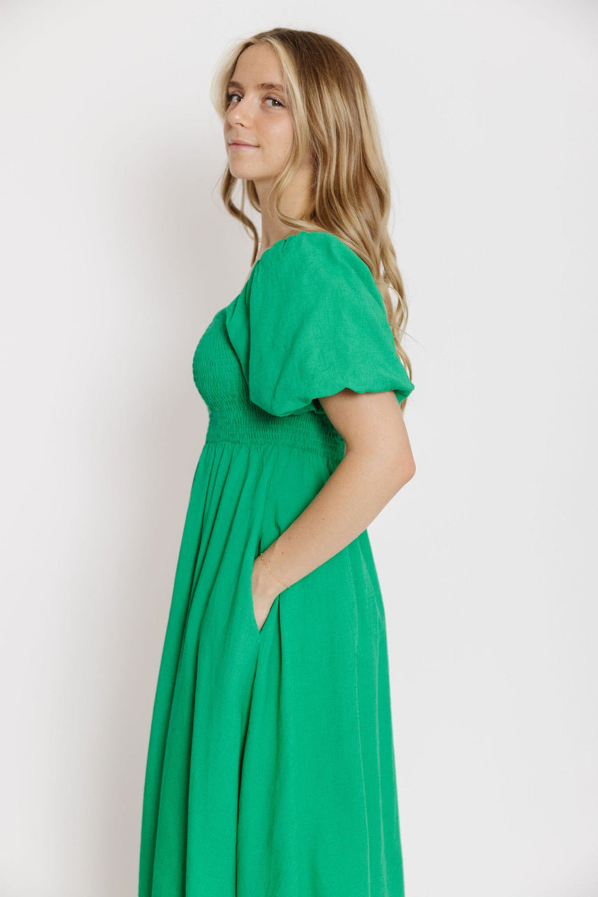 Eden Dress in Kelly Green