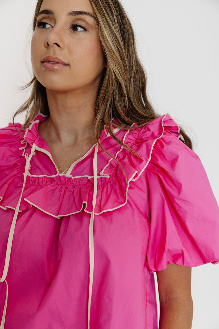 Ellis Blouse in Hot Pink