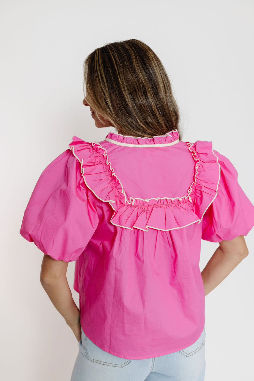 Ellis Blouse in Hot Pink