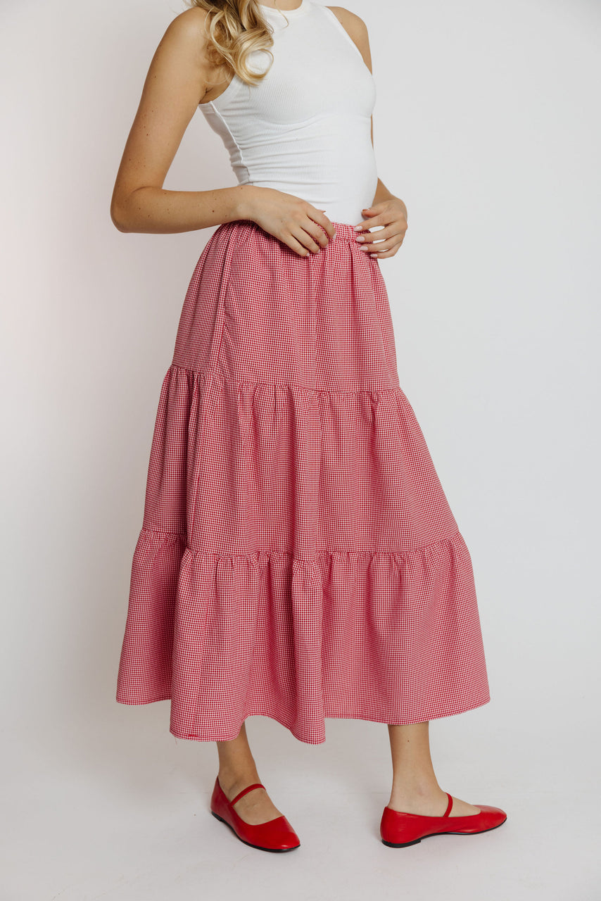 Emilie Skirt in Red Gingham