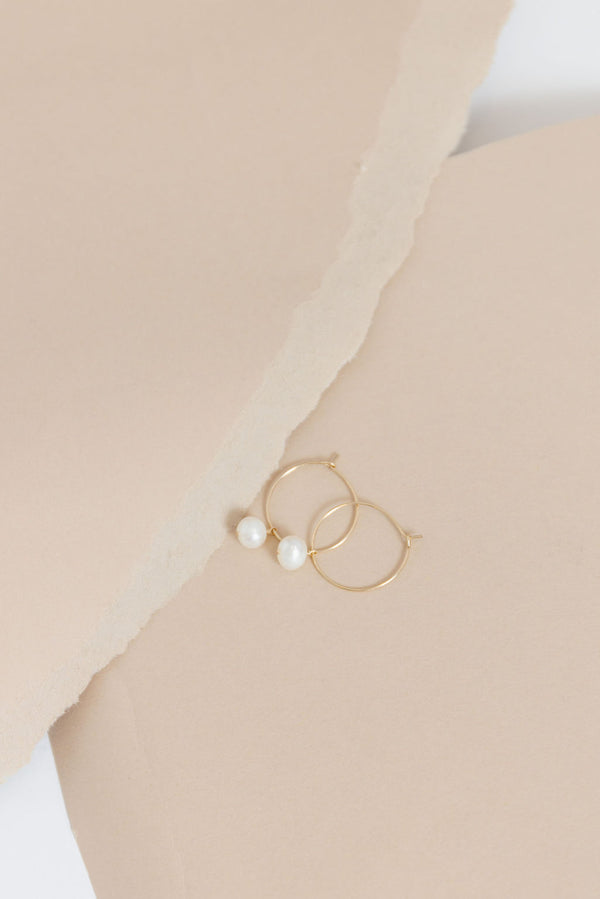 Pearl Hoops by May Martin