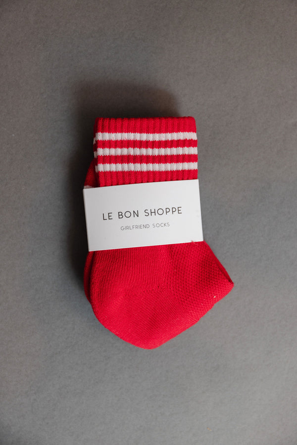 Le Bon Shoppe Girlfriend Sock in Scarlet