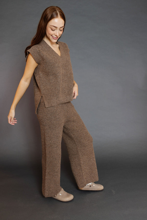 Lexi Sweater Pants in Brown