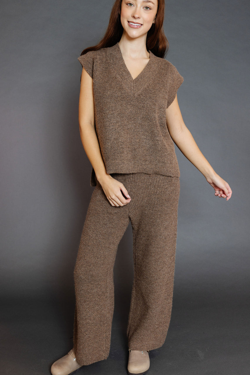 Lexi Sweater Pants in Brown