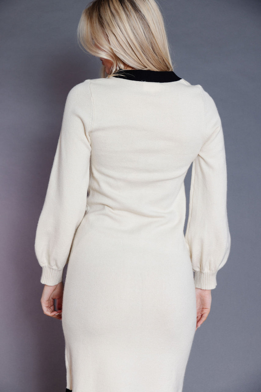 Magnus Sweater Dress in Cream