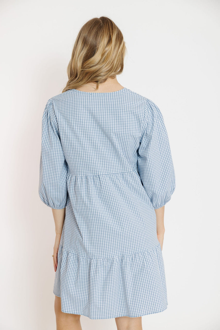 Santa Cruz Dress in Blue/White