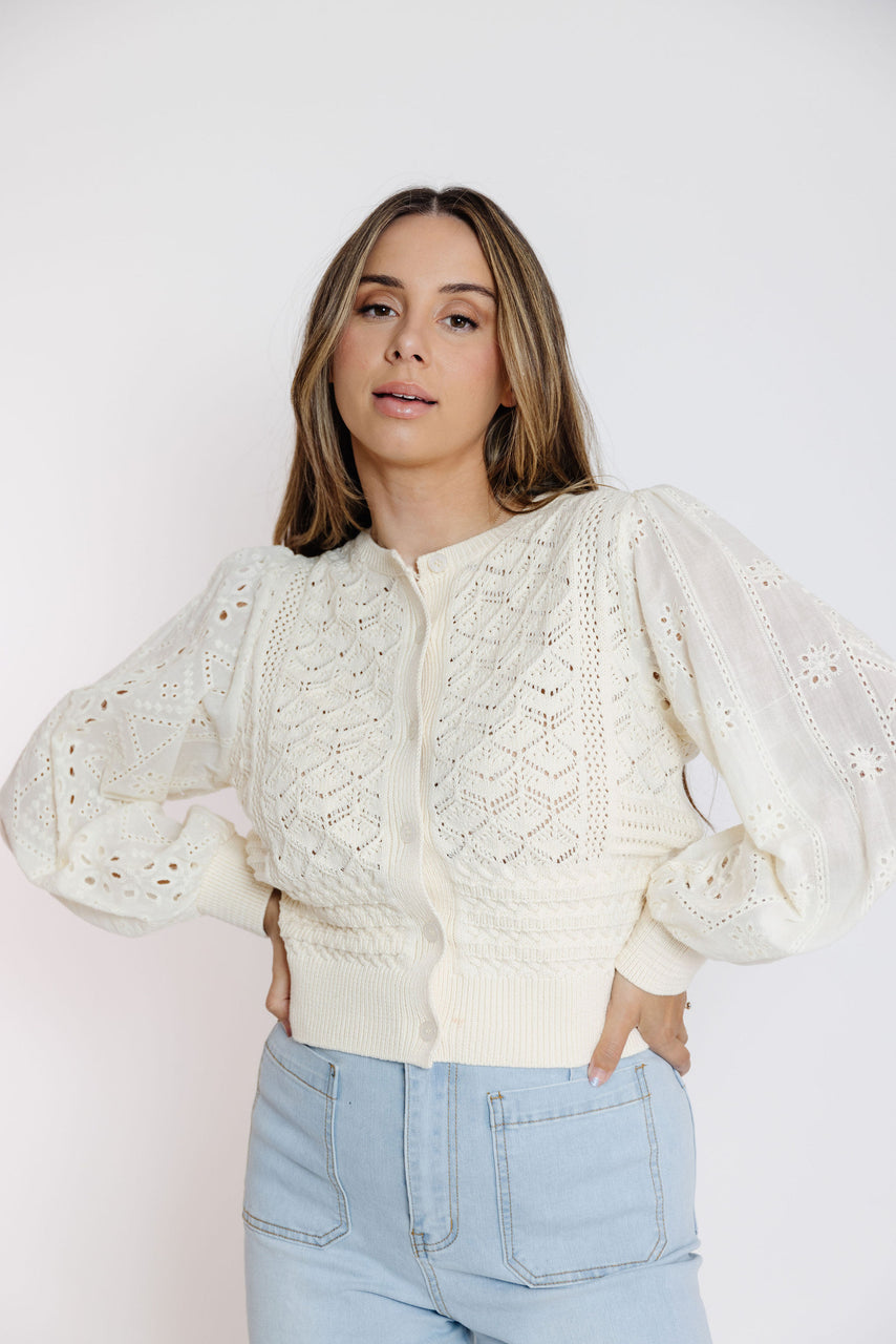 Treson Cardigan in Cream